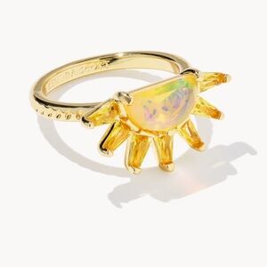 Kendra Scott Samantha Sun Gold Band Ring - Size 7